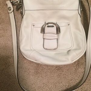 White Leather Purse B Makowsky